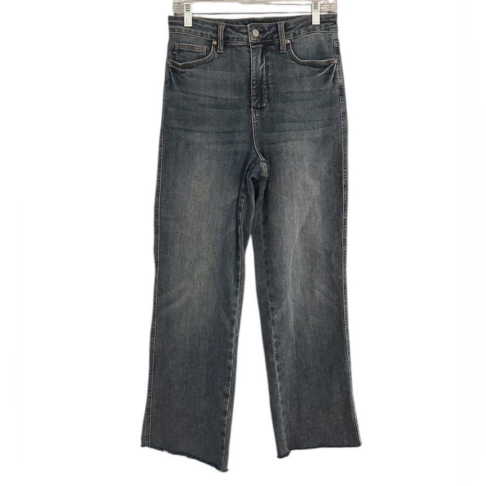 Judy Blue Straight Leg Raw Hem High Rise Jeans Size 28 Style JB881049
